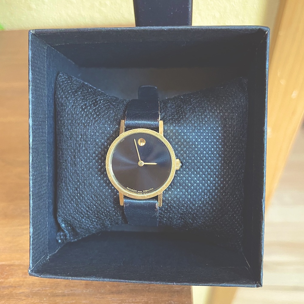 Movado Museum Classic Black and Gold women’s watch